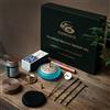 TUDMOEOL Set Bruciatore di Incenso in Polvere in Confezione Regalo - Set Completo Con Strumenti di Stampa per Yoga, Meditazione e Relax (Blu)
