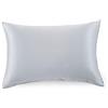 Juwenin Home Federa 100% seta gelso per capelli e pelle, con cerniera nascosta sul fondo in cotone, misura standard 19 momme, colore: argento, standard