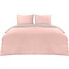 Utopia Bedding Copripiumino Matrimoniale 240x220 - Microfibra Copripiumino 240x220cm + Federe 65x65cm - Grigio/Rosa