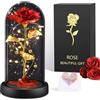 BOLEi Rosa Regalo Per Donne, Rosa Eterna In Vetro, Regalos Per Mamma, regali Di San Valentino Per Lei, Regalo- Di Natale Per Donne, regalis Per Sorelle, Mamma, Nonna(Classico Rosso E Rosa Dorato)