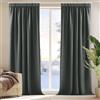 Deconovo Tende Camera da Letto Oscuranti 2 Pezzi, Tende Moderne per Soggiorno Interni, 140x210 CM (Larghezza x Altezza), Grigio Scuro