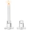 NUPTIO Portacandele In Vetro 2 Pezzi Set Di Portacandele Trasparenti Per Candele A Cero Pilastro Tealight Centrotavola Di Nozze Per La Decorazione Di Cene Di Natale E Feste