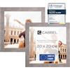 CABBEL confezione doppia (set di 2) cornice 20x20 cm, Grigio (Calcestruzzo), robusta cornice in legno MDF, plexiglass infrangibile,
