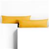 DecoKing Set di 2 federe 40 x 200 * 2 cm, jersey 100% cotone pettinato, chiusura a cerniera Giallo Amber