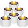 NEOVSUNY Candele solari per esterni, candele solari per esterni, tremolanti, luce solare impermeabile, per giardino, campeggio e decorazione per la casa, confezione da 6 (bianco caldo)