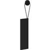 Keuco Spatole lava doccia in silicone, con supporto a parete, colore: nero | Spazzola per vetro da incollare, 26,4x8,2x1,7 cm, senza striature, estrattore per doccia,
