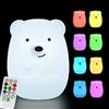 Glinrui Grande Luce Notturna orso Luci per bambini, Lampada da comodino, lampada da tavolo, Luce della stanza decorazione - Luminosità e Colore Regolabile, Impostazioni orario, regalo bambino -Grande