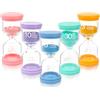 TNEDFOD 5 pcs Clessidra Set, Clessidre Colorate, Timer Sandglass Set 3/5/10/15/30 Min, Clessidre per l'apprendimento, il Cronometraggio dei Giochi, Regali Creativi, Decorazioni per l'ufficio di Casa