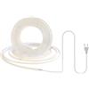 pcning LED COB 220V 1M 10 Watt 320leds Strip Light Taglio 25cm, 220 Volt 6000K 1 Metri LED Striscia senza Trasformatore (Bianco Freddo, 1M)