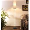 MUMENG ELINKUME Lampada da terra per soggiorno,lampade a stelo moderne con paralume,lampada alta minimalista con interruttore a pedale per soggiorno,camera da letto,ufficio (lampadina non inclusa)