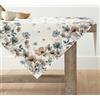 Artoid Mode Dipinti ad inchiostro selvaggio con fiori e foglie primaverili, tovaglia da tavolo in lino per la cucina, decorazione per la casa, feste, vacanze, 85 x 85 cm