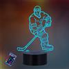 HPBN8 Ltd 3D Hockey su Ghiaccio Night Light Lamp 7/16 Cambiamento di Colore LED USB Power Telecomando Gift Kids Toys Decor Decorazioni di Natale Regalo di San Valentino Regalo di Compleanno