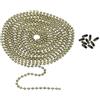 PATIKIL 120 Sfera Catena 3mm Sfera Catena Perlina con 18pz Abbinato Connettore Chiusura per Collana Appeso Etichetta Anelli Fai da Te Artigianato Bronzo