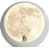 mamre Luce Notturna Superluna - Lampada Da Tavolo Dimmerabile Per La Decorazione Domestica Luce Notturna Unica, Regalo Per Anniversari, Matrimoni, San Valentino, Natale