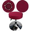HuaLiSiJi Copri Sgabello Rotondo 30-40cm Fodera Sgabello Rotondo Tessuto di Lusso, Estensibile Resistente Alle Rughe Lavabile Antipolvere Morbido e Durevole (Bordeaux, 1)