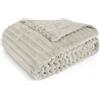 Aomig Coperta, Pile Peluche di Coniglio Coperta, Plaid Divano 100×150cm, Coperta Pelosa Morbida, Coperta Matrimoniale per il Comfort, Coperta in Pelliccia di Coniglio Finta per Divano e Letto Cachi