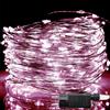 OXYN Lampadine Luci LED Natale Alimentazione 230V Colore Filo Verde Lampada Casa Albero Decorazioni Natalizie Stringa Presepe Giochi Luce Esterni Interni Flessibile (100 LED 10 metri Rosso)