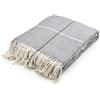 Arus Acrilico Highlands Collection - Coperta per letto queen size, motivo scozzese, 152,4 x 203,2 cm, colore: grigio