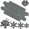 Elfinfi 15 Pezzi Proteggi Pentole e Salvapadelle, 3 Diverse Dimensioni (38/35/26cm) Proteggi Pentole, Separatori Pentole, Perfetti per Pentole e Padelle Antiaderenti in Acciaio Inox, Ghisa, Ceramica (Grigio)