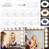 daphomeu USB Luci per Specchio da Trucco con adattatore, 10 Lampadine Dimmerabili, Luci da Specchio Hollywood con 3 Modalità Colore, Make Up Luce a LED per Trucco Cosmetico Bagno