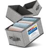 TOPP4u Set di 3 piccoli contenitori 26 x 18 x 15 cm - Scatole portaoggetti pieghevole - Cassetti Organizer Box - Scatola pieghevole per armadio, scatole in tessuto per biancheria intima, pantaloni