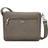 Travelon Borsa a tracolla antifurto classica, piccola, colore noce moscata, 10,5 x 8,5 x 2,5 cm