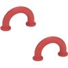 Ganter Normelemente , GN 224.3-9-30-B3,5-RT - Manopola per mobili, 2 pezzi, in plastica rossa, distanza tra i fori 30 mm