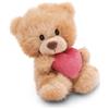 NICI Orsetto di peluche con cuore 18cm - marrone chiaro - Morbido peluche, carino da coccolare e giocare, per bambini e adulti, un'ottima idea regalo - 61559