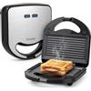 My Wave - Sandwichera 2 en 1 - Contact Grill para Sandwich y Paninis - Acabado Crujiente y Delicioso - Grill y Plancha Desmontable con Revestimiento Antiadherente