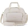 Larkson Weekender Donna e Uomo Beige - Finja Large - Elegante Borsa da Viaggio a Mano con Scomparto per Scarpe - Borsone da Viaggio in PET riciclato - Repellente all'Acqua