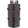 DORRISO Classico Vintage Zaino Uomo Grande Convertibile Borsone da Viaggio con Scomparto Nascosto per Weekend Viaggio Escursionismo Quotidiano Alpinismo Campeggio Tela Uomo Borsa Sportiva Grigio