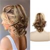 FDEETY 30cm Extension Capelli Clip Claw on Ponytail Clip in Hair Coda di Riccia in Estensione dei Capelli Artiglio Parrucchino Sintetico per le Donne (Castano Medio&Dorato Chiaro)