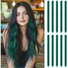 FESHFEN Extension Capelli Colorati Clip - 10 Pezzi Ciocche Capelli Polaris Colorate Extensions con clip per Carnevale e Feste per Donna, 55 cm