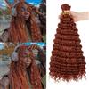 LPARMJIT Deep Wave Bulk hair for Braiding 18 inch 2 Bundles/Pack No Weft for Braiding Wavy Synthetic Braiding Hair Extensions for Boho Braids