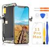 Yodoit Schermo di ricambio per iPhone 11 Pro Max da 6,5 pollici, display LCD 3D Touch Full HD con strumenti di riparazione, compatibile con i modelli (A2161, A2218, A2220)
