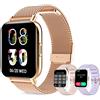 Lefitus 1.7 Smartwatch Donna Chiamata Bluetooth e Risposta Vivavoce,8 Sport Orologio Smartwatch Donna, Fitness Contapassi Cardiofrequenzimetro Pressione Sanguigna SpO2, Monitoraggio del Sonno, Android iOS