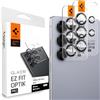 Spigen Glas.tR EZ Fit Optik Pro Protezione Fotocamera compatibile con Samsung Galaxy S25 Ultra, 2 Pezzi, Nero, Anello Individuale, Durezza 9H Pellicola prottetiva