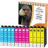 Starlet24 12x Cartucce T0715 Multipack compatibili per Epson T0712 T0713 T0714 per Stylus BX300F SX610FW SX600FW SX510W SX400 SX410 SX415 SX100 SX200 SX210 SX215 SX218 DX4400 DX7400