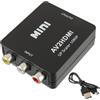 EPLZON Convertitore RCA a HDMI, Adattatore AV a HDMI, 1080P Mini Composite CVBS Convertitore Audio Video Supporta PAL/NTSC con USB Cavo per PC/WII/N64/TV/PS3/lettore DVD(Nero)