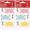 Apli Ballerini - Etichette scolastiche set da 9 pezzi, 84 x 36 mm, Multicolore (Confezione da 2)