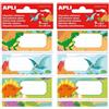 Apli Dinosauri - Etichette scolastiche set da 9 pezzi, 86 x 36 mm, Multicolore (Confezione da 2)