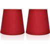 Natudeco 2 Pezzi Paralume per Interni Paralume da Tavolo Paralume in Tessuto Paralume E14 Coprilampada in Stoffa Decorazione Domestica per Lampadari E14 Lampade da Tavolo E Lampade da Terra(Rosso)