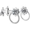 IRONTITE® - Chiavistello ad anello per cancelli in legno, per cancelli da giardino, ideale per tenere chiusi cancelli e porte da giardino, aperto da entrambi i lati del cancello (zincato)