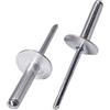 SKIR'CO Rivetti ciechi in alluminio con flangia grande, 4,8 x 20 mm, mandrino in acciaio, rivetti ciechi in alluminio, 400 pezzi