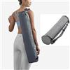 Dusenly Borsa da trasporto portatile impermeabile per tappetino da yoga - Borsa a tracolla in tela Oxford resistente e impermeabile per fitness, pilates (grigio)