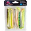 Fox Rage Zander Pro Shad, 10 cm x 5 colori assortiti, set di pesci in gomma