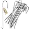 Graxury 30cm Tendalini per Trampolino Pesante con Picchetti di Ancoraggio in Acciaio Zincato Antiruggine a Forma di Gancio a J Adatti per Campeggio Giardino Capanno Altalene (20 Pezzi)