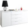 Composad | Mobile Contenitore della Linea MUNDI con 2 Ante e 4 Cassetti, Scarpiera da Ingresso, Madia, (LxAxP) 170,90x82,60x44,40 cm, Colore Bianco Laccato, Made in Italy