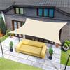 Sunnylaxx 2.5x3m Cachi Chiaro Tenda a Vela Rettangolare Ombreggiante, Impermeabile Vele Parasole Protezione UV per Esterno, Giardino e Terrazza, Piscina