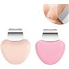 AABDTYYD 2 Pezzi Strumento per la Punti Neri Rimozione,Strumento Raschietto per la Pulizia Della Pelle,Rimuovi Punti Neri Viso,Strumento per la Pulizia Profonda del Viso per Donne e Uomini (Beige,Rosa)